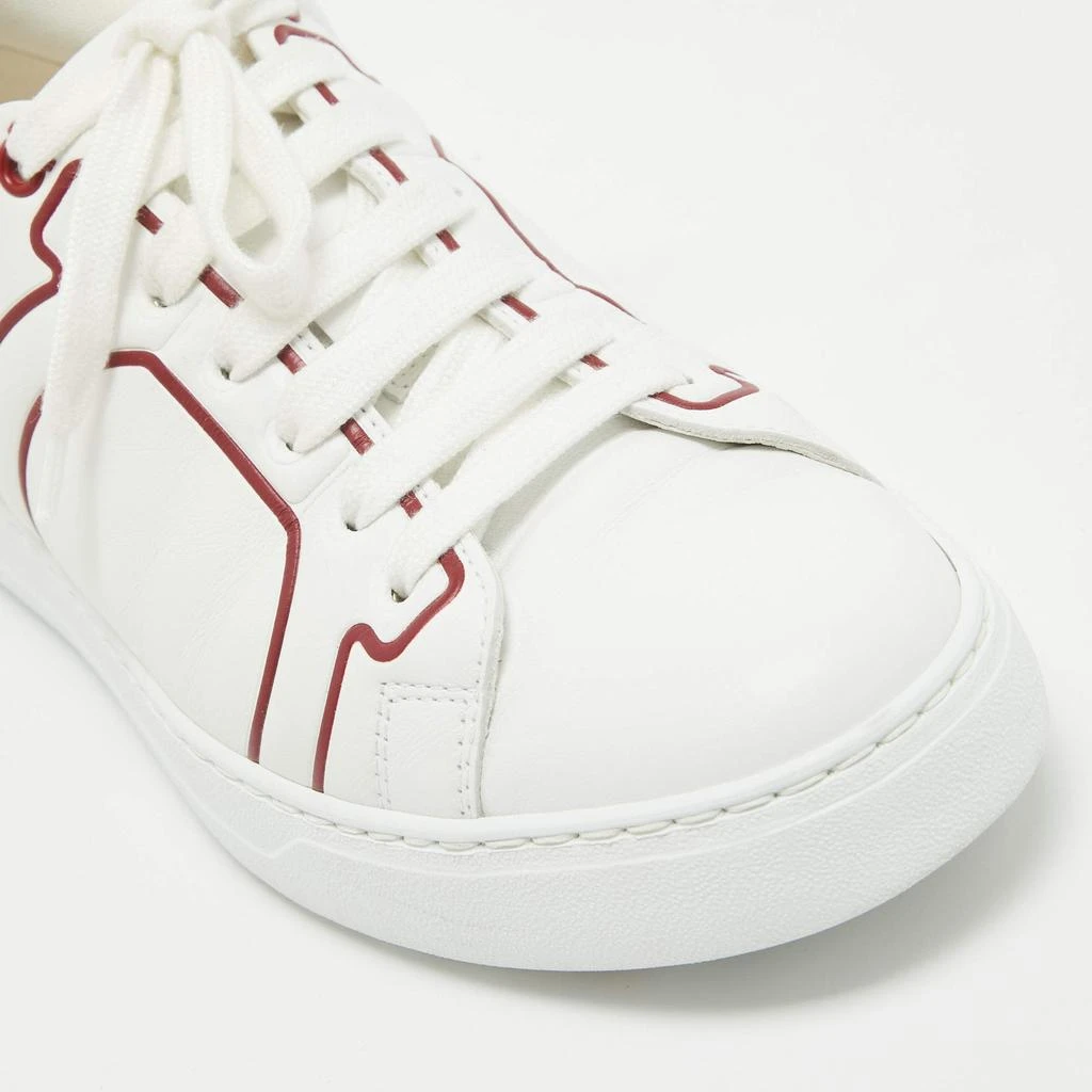 Salvatore Ferragamo Ferragamo White/Red Leather Classic Tennis Low Top Sneakers Size 40 7