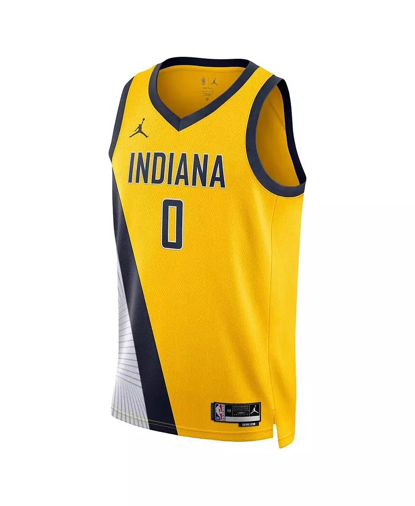 Jordan Men's and Women's Tyrese Haliburton Gold Indiana Pacers Swingman Jersey - Statement Edition 3