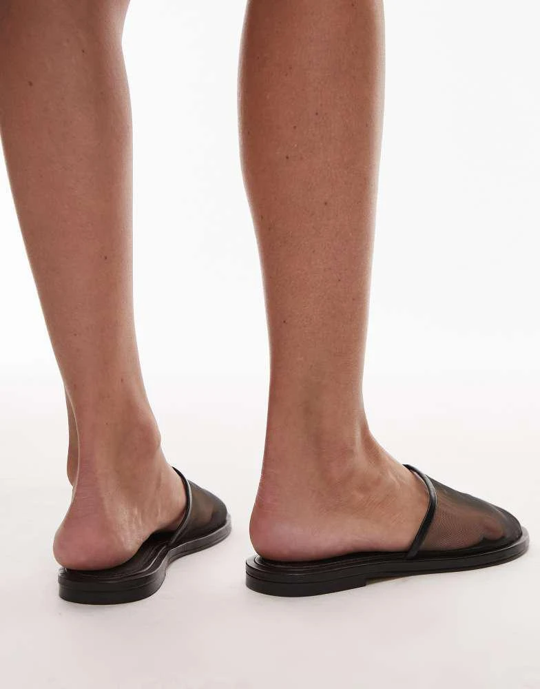 Topshop Topshop Bella mesh mules in black 4