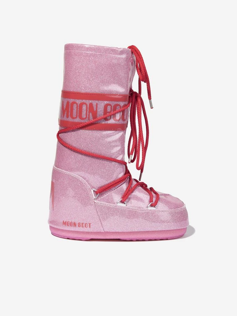 Moon Boot Moon Boot Girls Icon Glitter Snow Boots in Pink 1