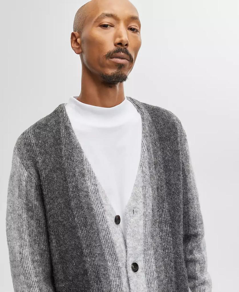 Mode of One Men's Long-Sleeve Relaxed-Fit Stripe Cardigan, Created for Macy's