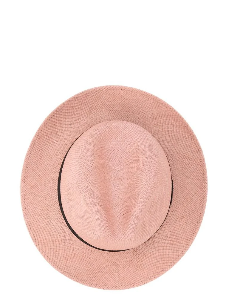 Yves Saint Laurent Saint Laurent Logo Detailed Fedora Hat 4