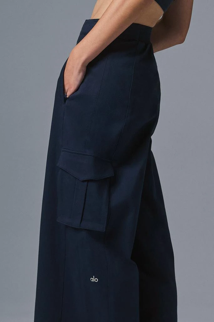 Alo Show Off Cargo Wide Leg Trouser - Navy 3