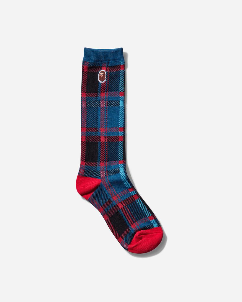 A Bathing Ape Bape Check Socks Navy