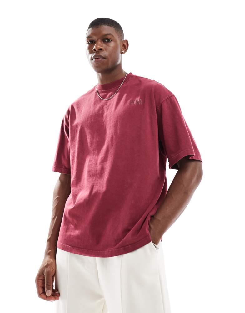 HERA Hera Mens washed graphic t-shirt in oxblood