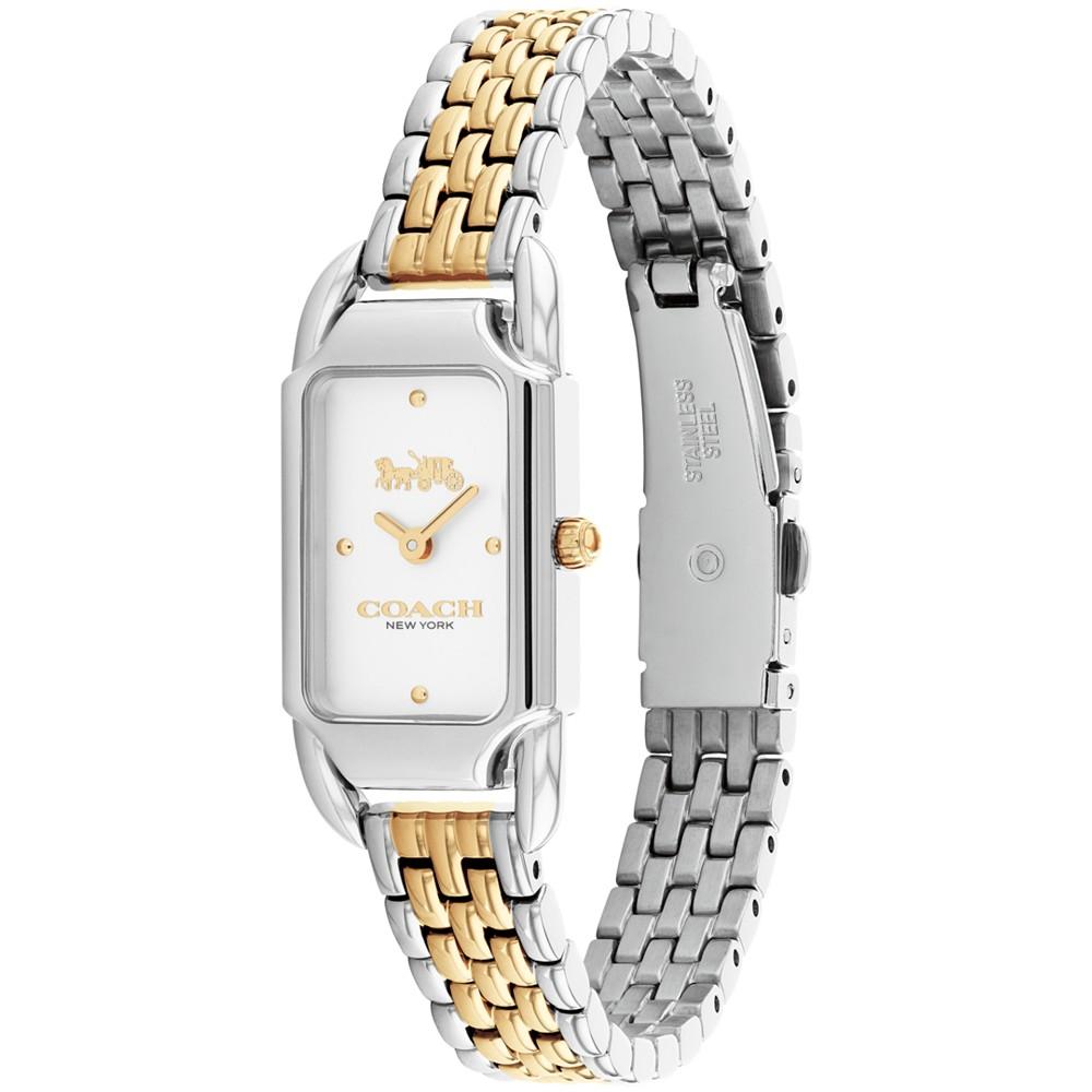 COACH Women's Cadie Two Tone Stainless Steel Bracelet Watch, 17.5 x 28.5mm