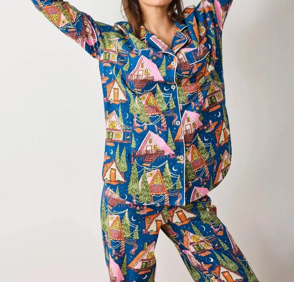 Printfresh Long Pajama Set In Bonfire Stories 2