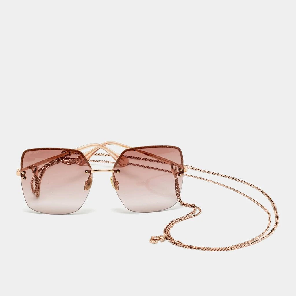 Jimmy Choo Pink/Rose Gold Tavi/N/S DDB3X Square Sunglasses  display picture 1
