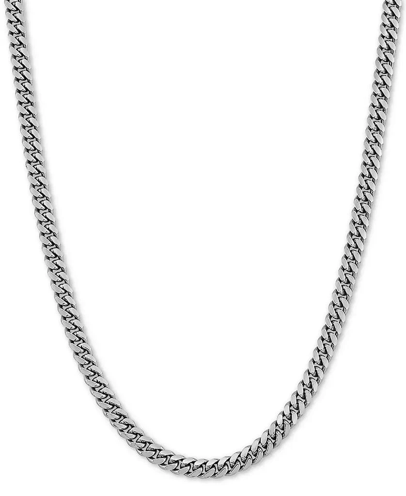 Macy's Cuban Link 22" Chain Necklace in Sterling Silver 1