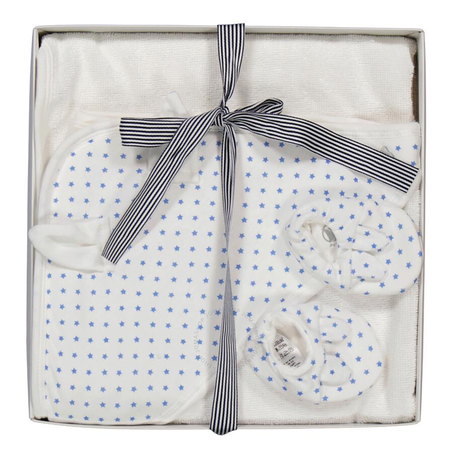 PETIT BATEAU Infant Bath Towel And Bootees Set