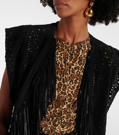 Isabel Marant Edita fringed leather vest 5