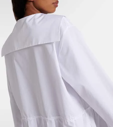 Miu Miu Gathered cotton poplin shirt dress 6