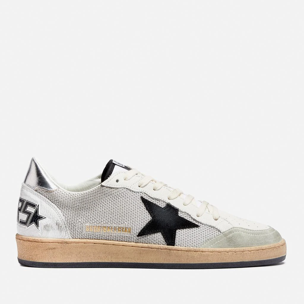 Golden Goose Ball Star Leather and Canvas Trainers 1