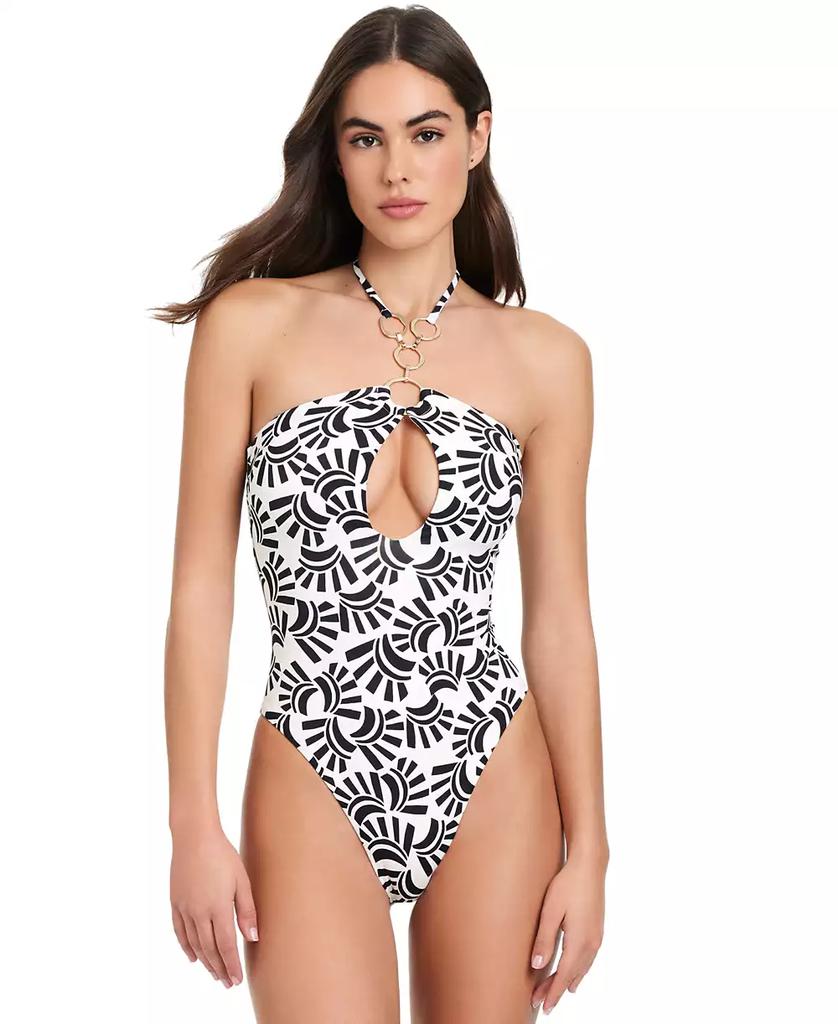 Red Carter Women's Gold-Tone-Chain One Piece Swimsuit