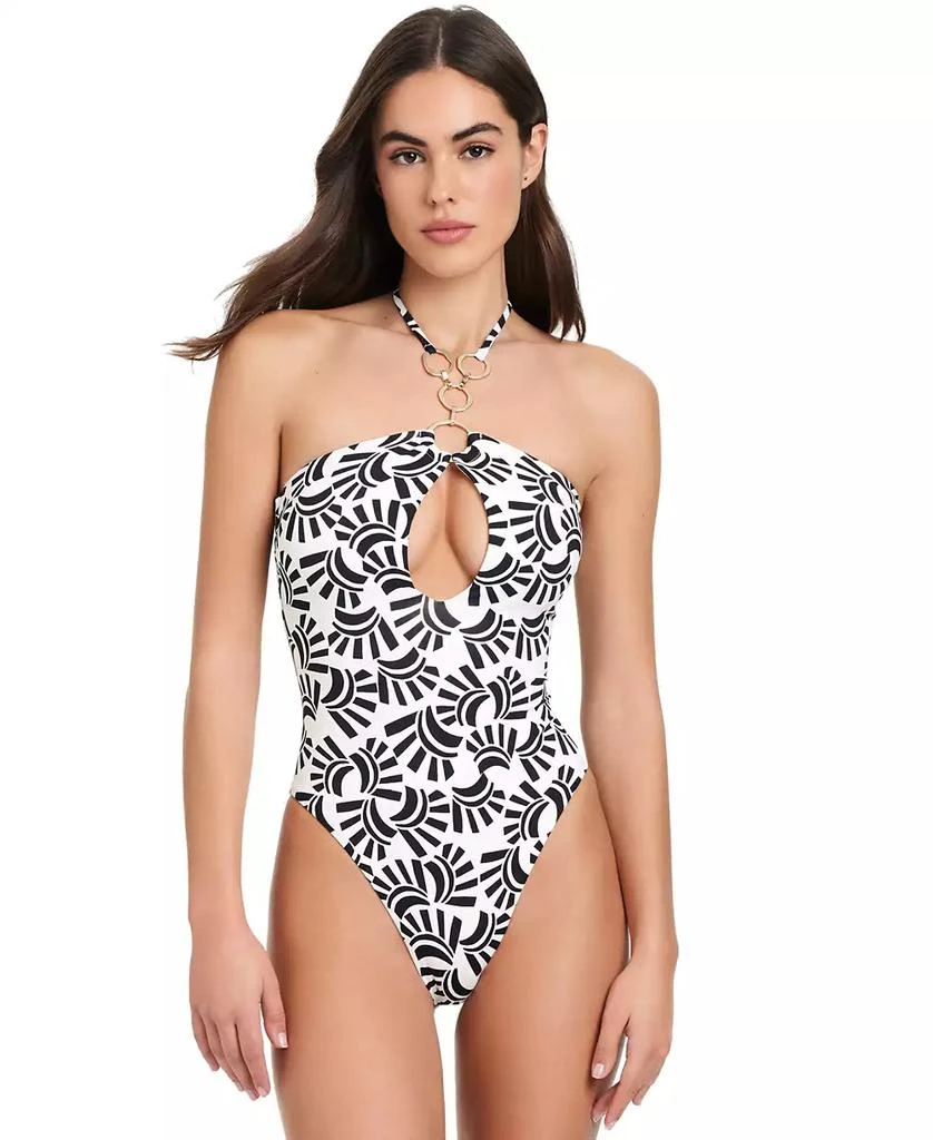 Red Carter Women's Gold-Tone-Chain One Piece Swimsuit 1