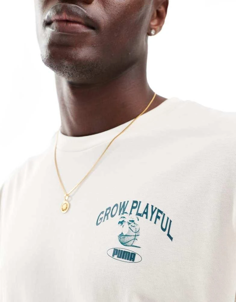 Puma Puma Grow Playful t-shirt in snow 2