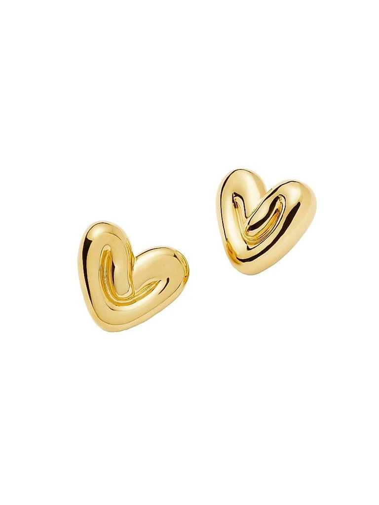 Missoma 18K-Gold-Plated Large Puffy Heart Stud Earrings 2