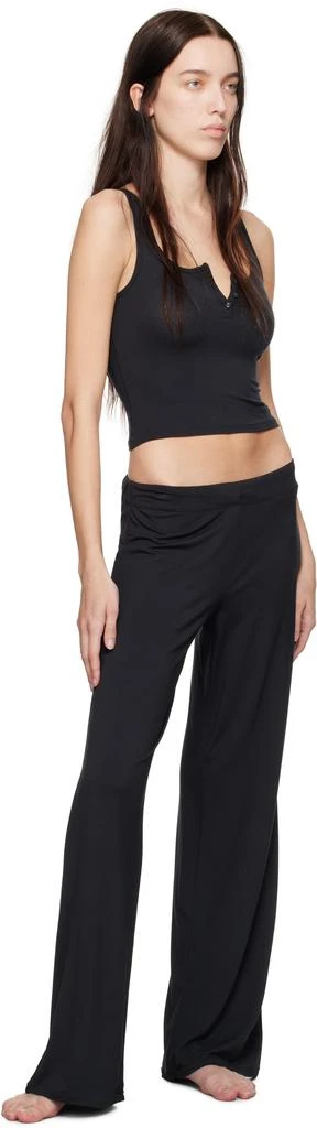 SKIMS Black SKIMS Sleep Henley Tank Pyjama Shirt 4