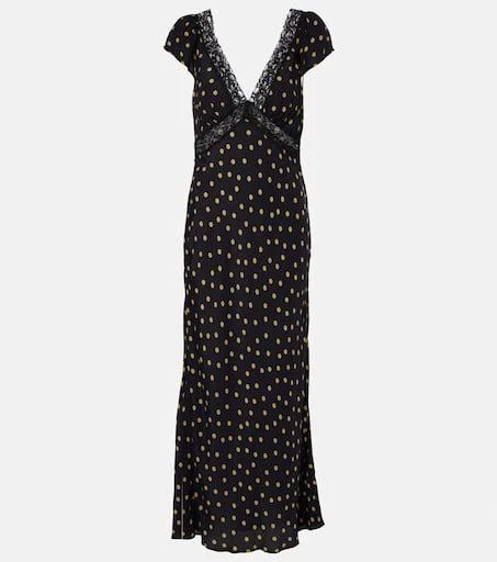 Rixo Iggy polka-dot midi dress 1