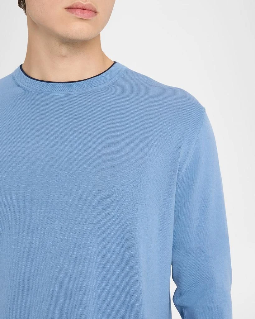 Canali Men's Cotton Tipped Crewneck Sweater 5