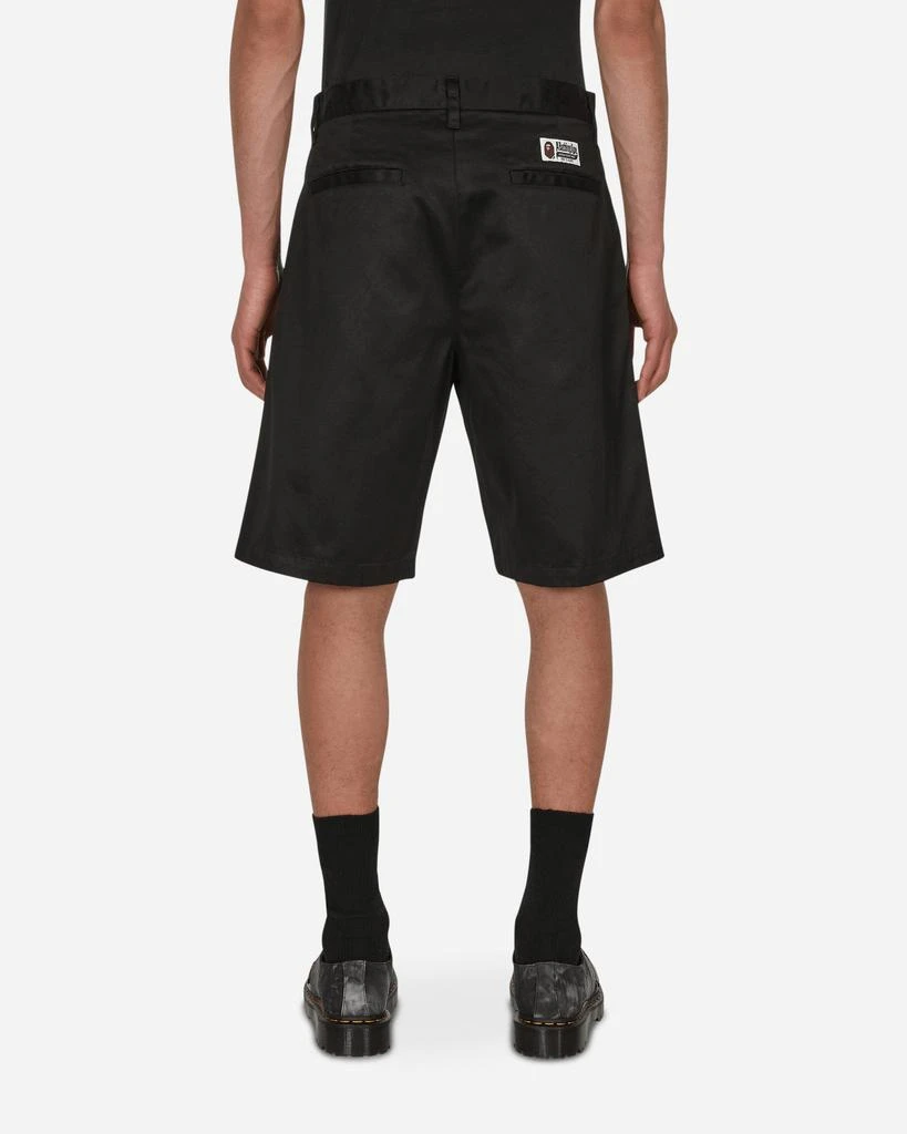 A Bathing Ape One Point Wide Fit Chino Shorts Black 3