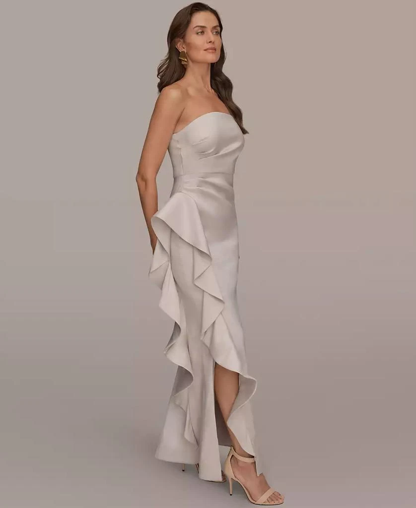 Donna Karan Women
s Strapless Side Ruffle Gown 2
