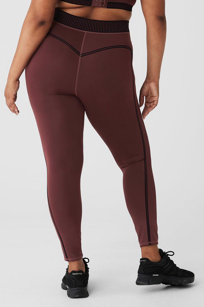 Alo Airlift High-Waist 7/8 Line Up Legging - Cherry Cola