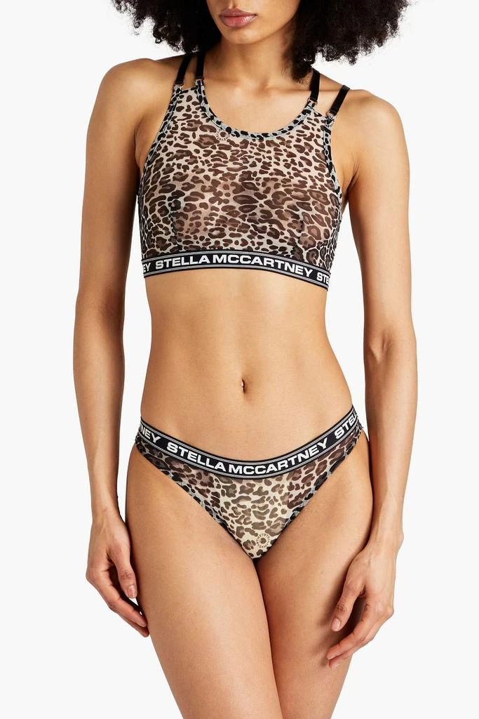 Stella McCartney Leopard-print stretch-mesh bralette 2