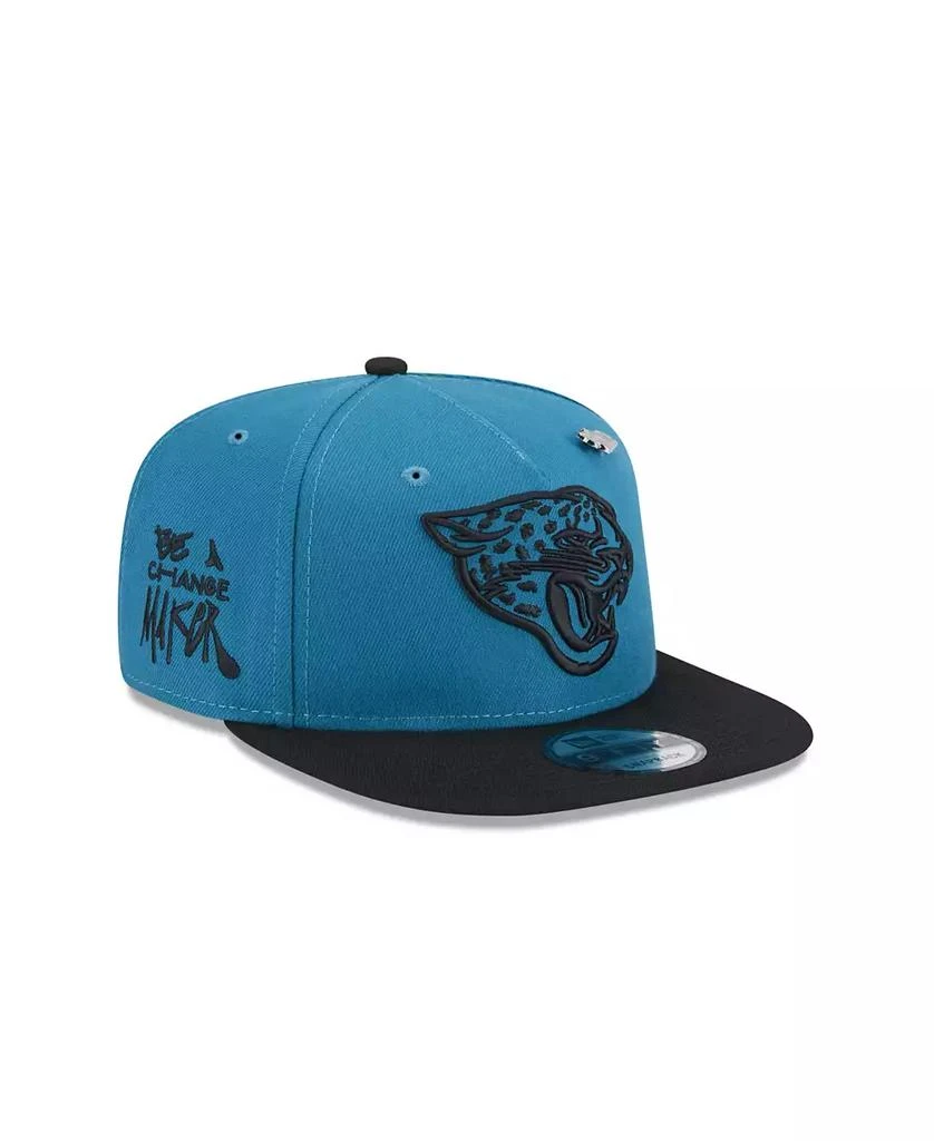 New Era Men's Teal Jacksonville Jaguars 2024 Inspire Change A-Frame 9FIFTY Snapback Hat 3
