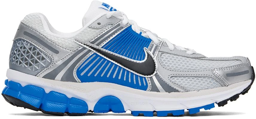 NIKE Silver & Blue Zoom Vomero 5 Sneakers 1
