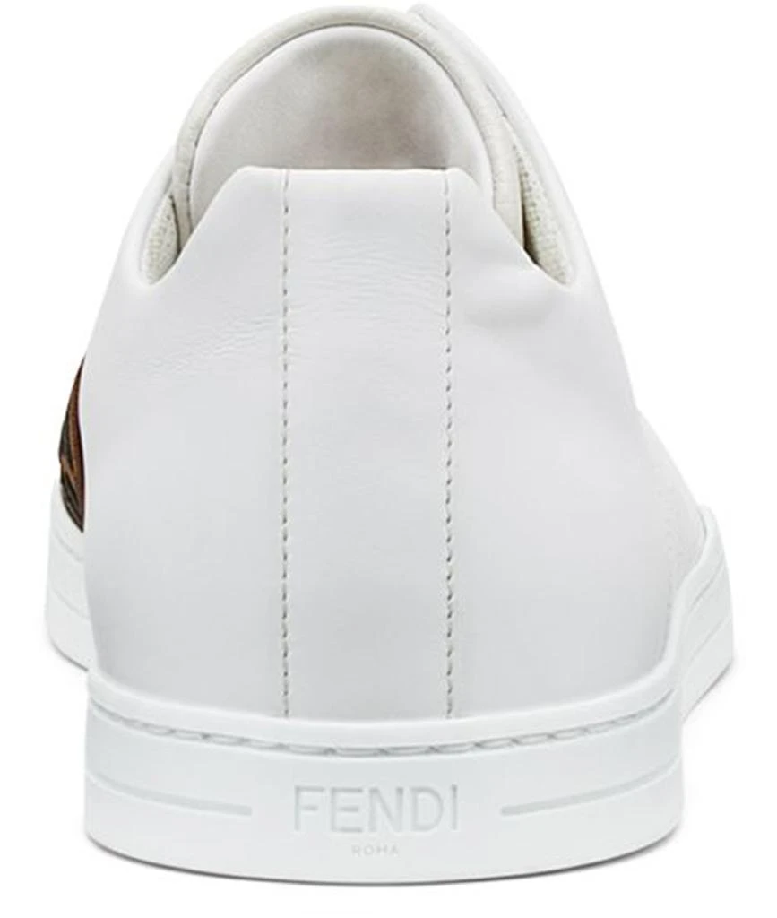 FENDI White leather slip-ons 3