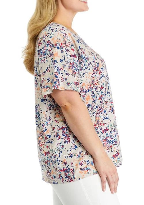 Gloria Vanderbilt Vanderbilt Plus Size Amanda Printed Knit Top 3