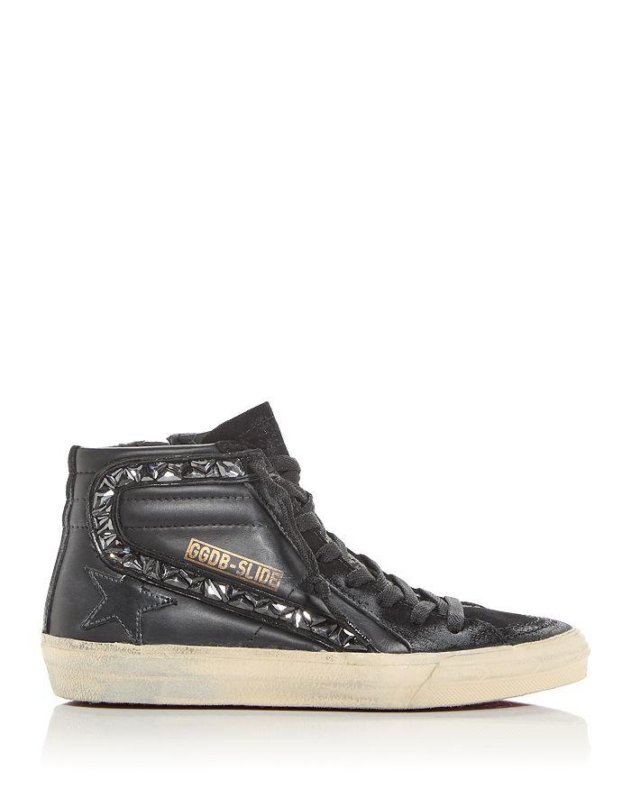 Golden Goose Women's Slide Embellished High Top Sneakers