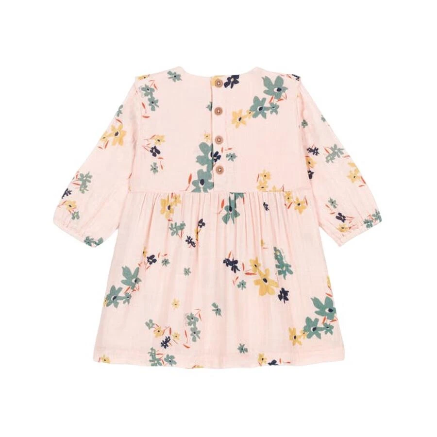 PETIT BATEAU Kids Long Sleeve Floral Dress 2