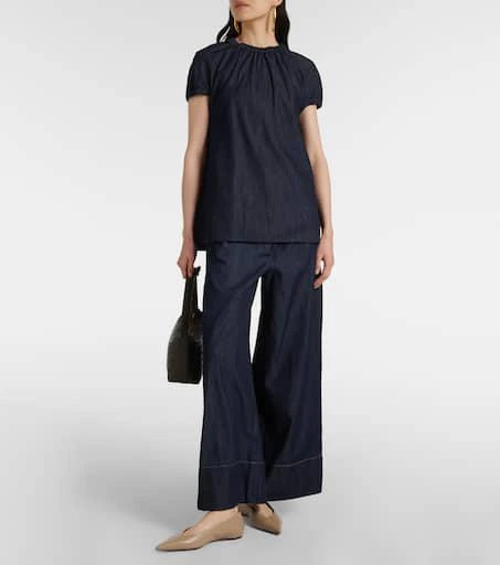 Max Mara Baiocco denim top 2