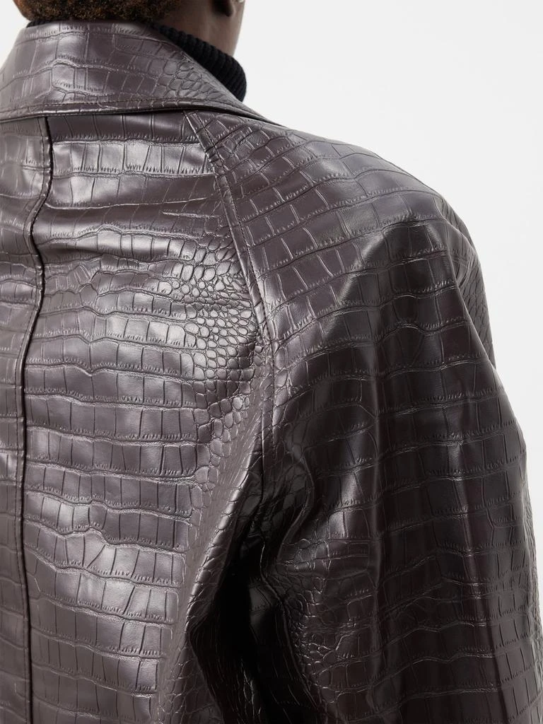 The Frankie Shop Jackie crocodile-embossed faux-leather jacket 3