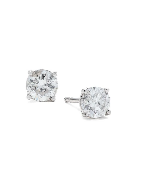 Saks Fifth Avenue
 14K White Gold & 0.24 TCW Diamond Stud Earrings