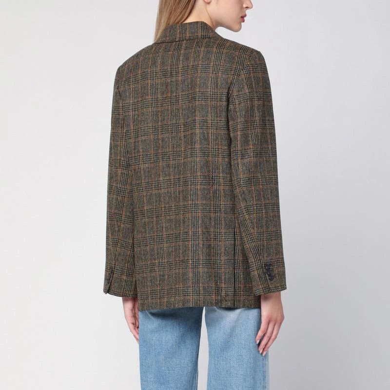 A.P.C. Brown Prince of Wales double-breasted jacket 4