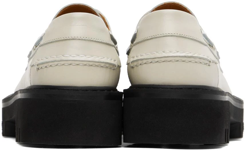 Dries Van Noten Gray Leather Boat Shoes 2