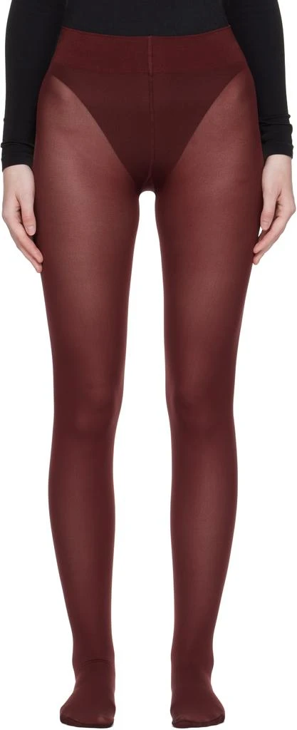 Wolford Burgundy Velvet de Luxe 66 Tights