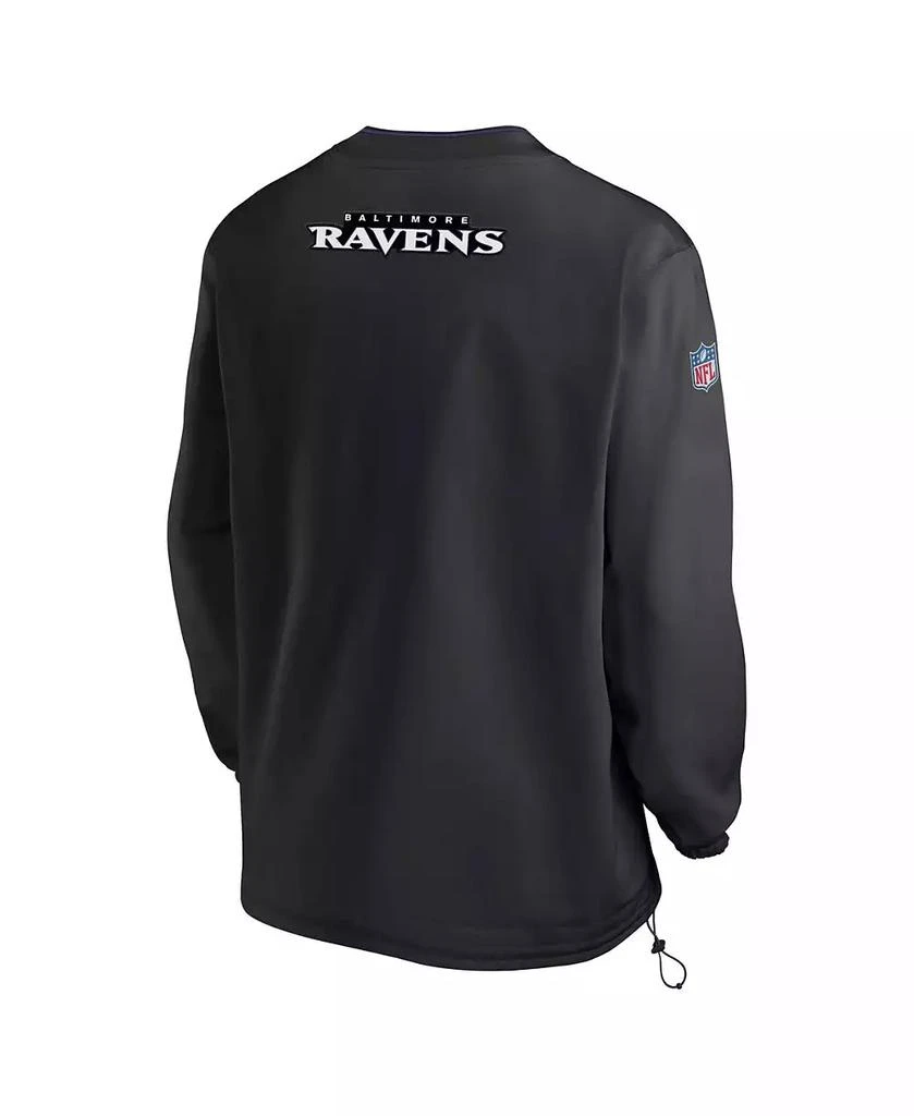 NIKE Men's Black Baltimore Ravens Sideline V-Neck Pullover Windbreaker 3