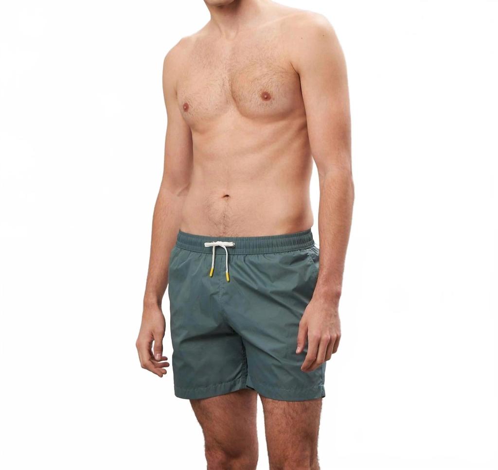 Hartford Nylon Swim Trunks In Jade
