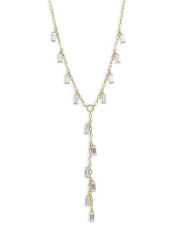 Adriana Orsini Veritas Shaky 18K Goldplated Sterling Silver & Cubic Zirconia Lariat 1