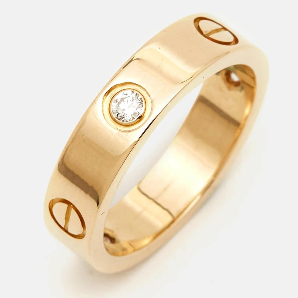 Cartier Cartier Love 3 Diamonds 18k Yellow Gold Ring Size 61 4