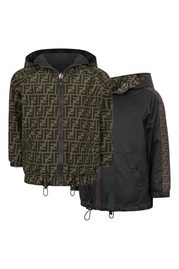 Fendi Kids Reversible FF K-Way Jacket in Black – On Sale Now with
