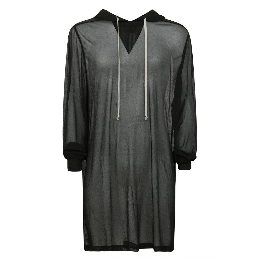 Rick Owens Rick Owens Semi-Sheer Drawstring Hoodie