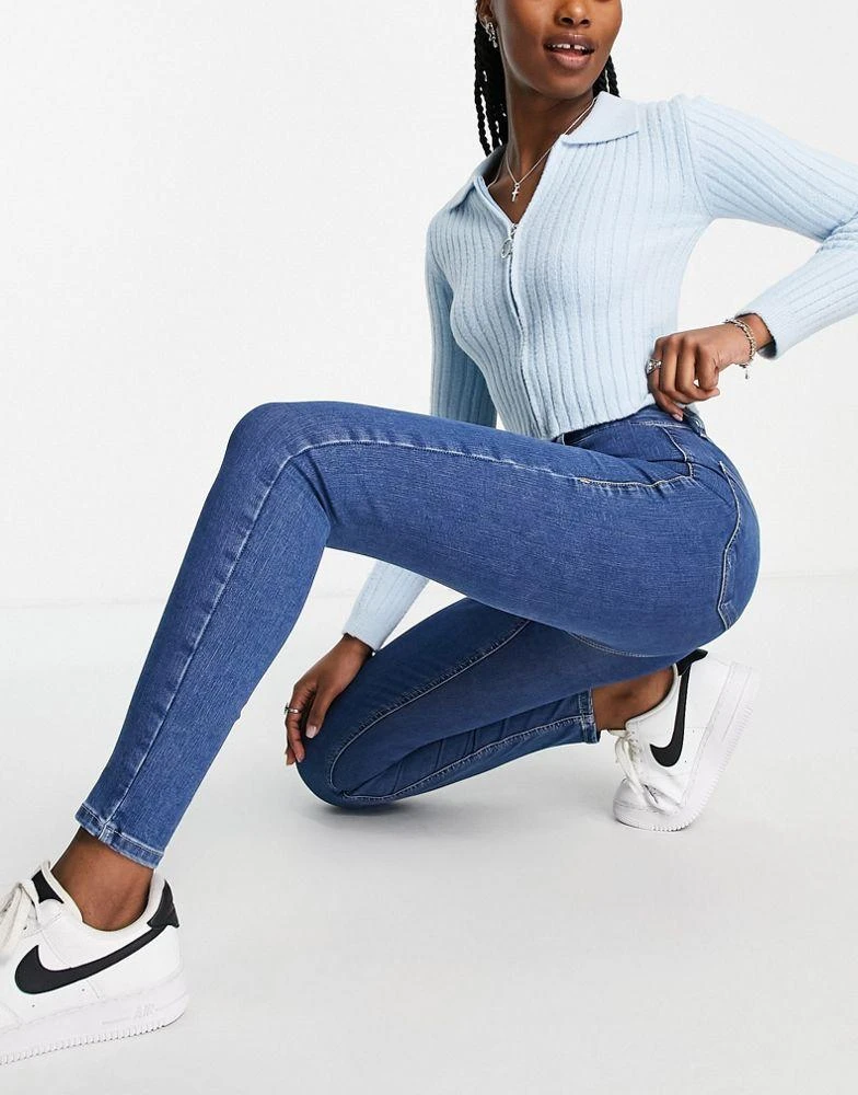 Topshop Topshop Joni jeans in mid blue 3
