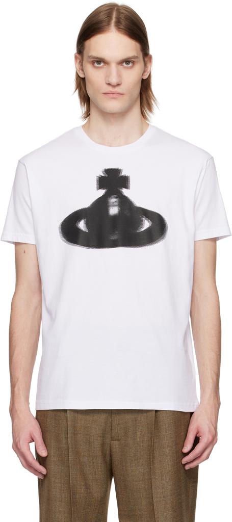 White Classic Multicolour Orb T-Shirt – On Sale Now with Up