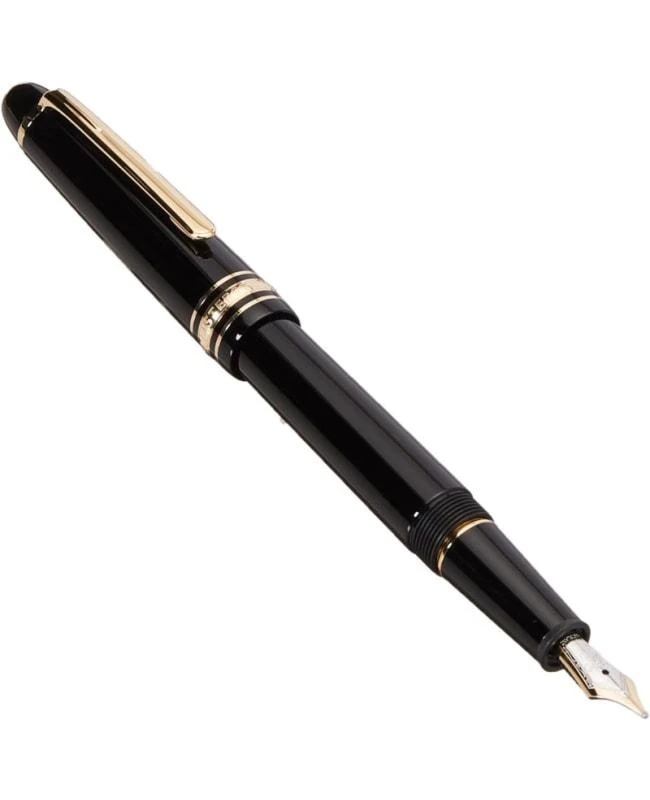 MontBlanc Montblanc Meisterstuck Classique Black Resin 14K Gold Nib Fountain Pen 106514 145 1