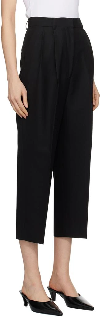 Totême Black Double-Pleated Trousers 2